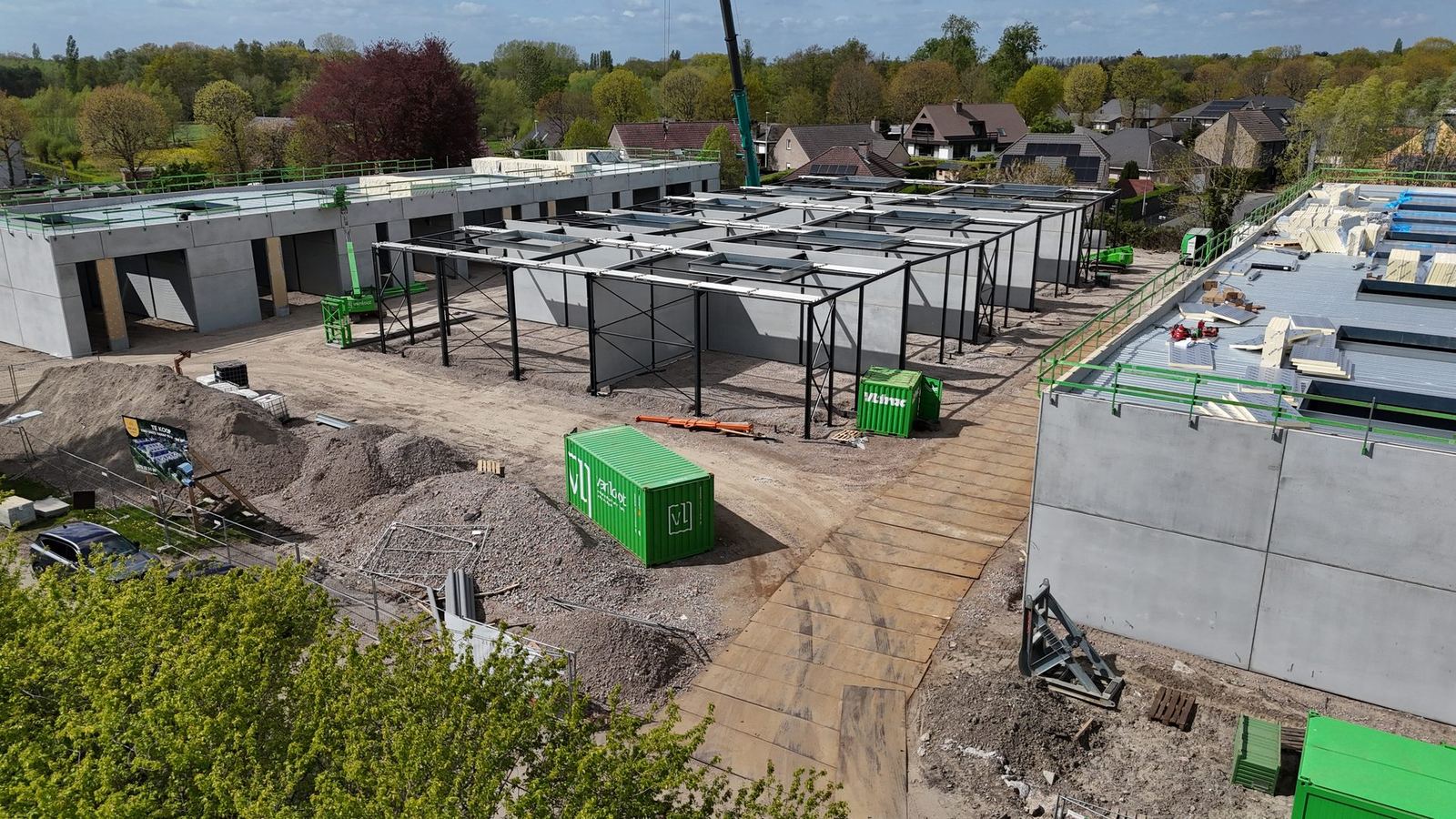 Sarospark werf — staalstructuur centrale unit